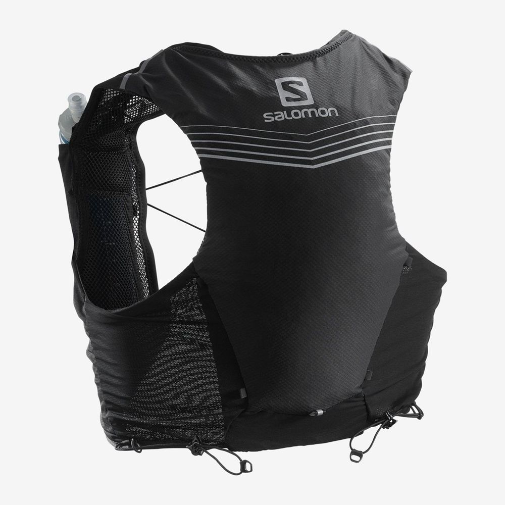 Salomon Singapore Mens Trail Running Packs - ADV SKIN 5 SET HYDRATION PACK Black | 48590-INWV